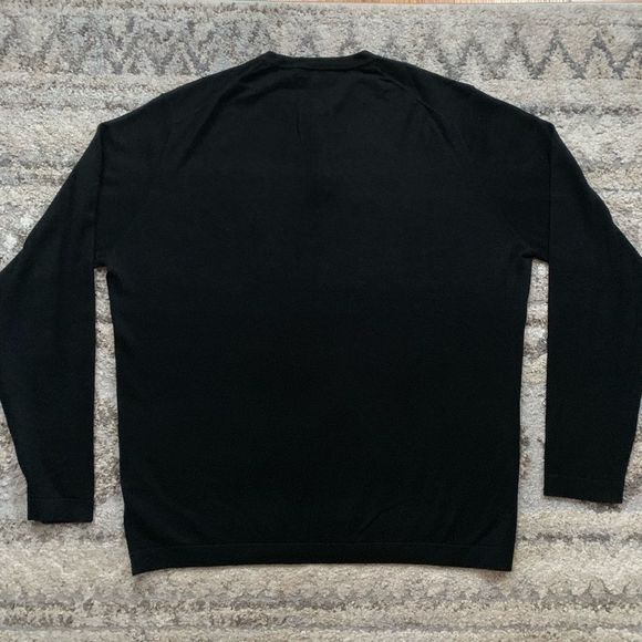 Zachary Prell Black Wool/Cashmere Henley Shirt XXL - Picture 2 of 8